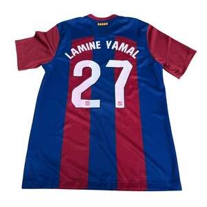 2023-24 Nike FC Barcelona Lamine Yamal #27 Home Match Jersey